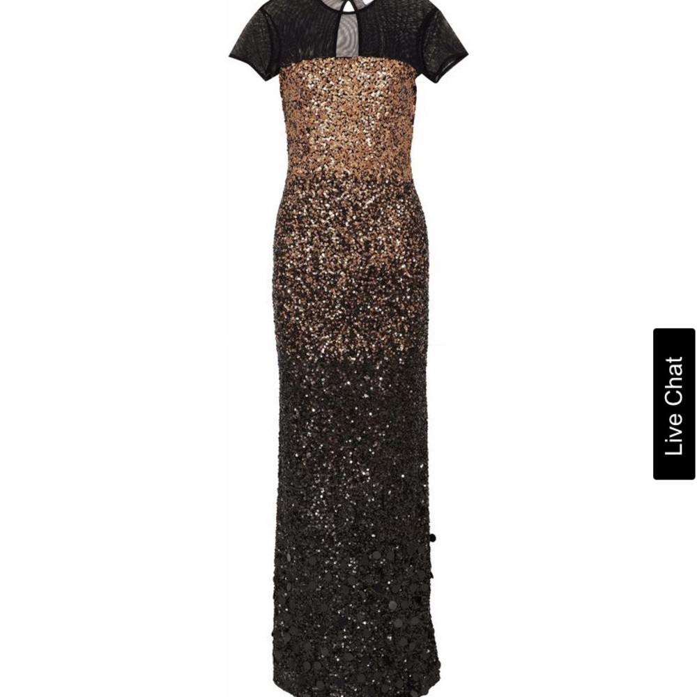 Mikael Aghal Sequined Ombré Evening Gown ✨
